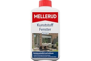 MELLERUD Kunststoff Fenster Reiniger | 1 x 1 l | Reiniger gegen hartnäckige Verschmutzungen an Fensterrahmen, Rollläden, Jalousien, Kunststoff- und Polyrattanmöbel