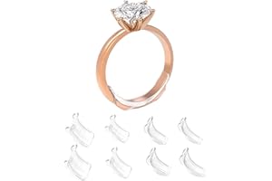 FDCGAS 8 pcs riduzione dell'anello,trasparente Regolatori Dimension Anello Stringi Anelli Regolatore Dell'Anello Invisibile Ferma Anelli Riduttore Riduttore Dimensione Anello Per Qualsiasi Anello