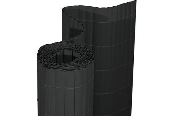 jarolift Premium Canisse en PVC Brise Vue pour Jardin Balcon Et Terrasse Clôture De Protection Visuelle Cache-clôture, 80 x 300 cm Gris
