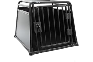 MaxxPet Cage pour Chien Voiture, Caisse De Transport pour Chien, Caisse Transport Chien Voiture, Cage Chien XXL, Cage Transport Chien en Aluminium, 76x84x69cm