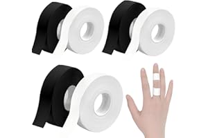 LIUQOBN 6 Rolls Finger Tape 0.6 Inch × 32.8 Feet Athletic Finger Tape Residue Free Strong Athletic Sports for Rock Climbing, Martial Arts Hockey Stick Football