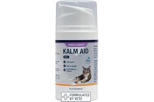 NUTRISCIENCE KalmAid Cat Gel | Reduce Nervousness, Separation Anxiety & Stress During Travel, Fireworks, or Vet Visits – 50ml Salmon & Caramel Flavour