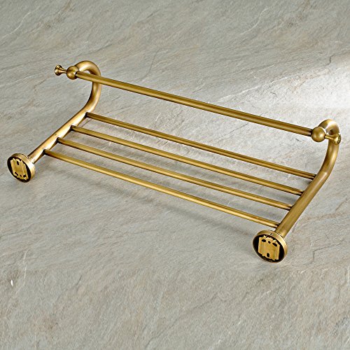 Weare Home Kupfer Badtuchhalter Handtuchhalter Geschnitzt, für Küche Retro Solide Klassic mit Ablage Bronze Beschichtung Wandmontage Haltbar Badzubehör Badaccessoires Dekor für Küche - 5