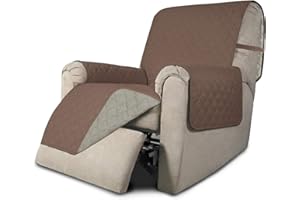 Greatime Sofaschoner, Sofa Schutz Abdeckung, Schonbezug, Sofaüberwurf, Sofabezug, Rutschfes，Reversible Gesteppte, Pet, Haustier Abdeckung, Kinder, Katzen, Hunde（Fernsehsessel，Braun/Beige）