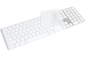 ‎MASIBLOOM MasiBloom Tastatur-Hülle aus Silikon mit 2017 Apple iMac Magic mit Ziffernblock MQ052LL/A (A1843), ultradünne Schutzhülle für US und EU Tastatur, transparent