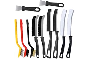 Furforstk Cepillo Juntas Limpieza hogar, 11 Piezas Cepillo Limpieza hogar, Limpia Juntas Azulejos baño, Cepillos de Limpio para Azulejos, Cuartos de Ducha, Esquinas de Ventanas y hendiduras