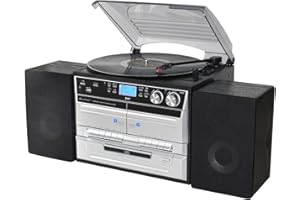 Soundmaster MCD5550SW DAB Bluetooth Doppelkassette CD Plattenspieler USB Encoding