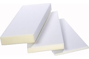 saarschaum Schaumstoffplatte, Schaumstoff Matte RG 3360 weiß 202x102x3 cm Fester Schaumstoff für Sitzkissen Rückenkissen Sitzbänke Stuhlkissen Camping Palettenpolster Matratzenauflage Sitzcubes