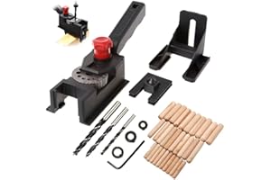 BEFITERY Strumento di localizzazione del trapano Kit morsetto modello di foro apertura del foro Guida per trapano per falegnameria Legno Perforazione localizzatore di punte