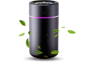 OXTXO Portable Mini Air Humidifier – USB Diffuser with Colorful Cycling Light, 2 Mist Modes, Auto Shut-Off, Ultra-Quiet Design for Car, Home, Bedroom, Office, and Travel (Black)