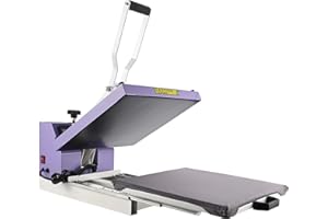 ColorSub Digital Heat Sublimation Machine Heat Press 38x38cm(15"x15"), Slide Heat Press Machine, Suitable for T-Shirts, Bags, Pillows, Puzzles, Clothing, 1600W