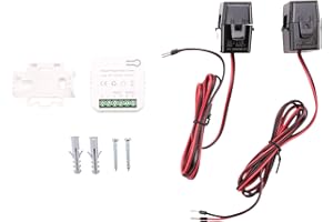 Rouufgeg Tuya Smart Life WiFi Energy Meter 80A with CT Clamp KWh Power Consumption Monitor Electricity Statistics, 2 CT