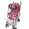 Universal Stroller Rain Cover for Pushchair Pram Buggy Upgrade Rainproof Dustproof Windproof Rain Cover with Canopy and Zipper Door Easy Baby Lift in and Out,Easy to Install,Ideal Air Circulation