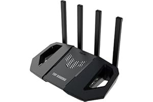 ASUS TUF Gaming BE3600 - Router WiFi 7 de Doble Banda, 802.11be, 2,5 Gbps, Modo de Juego móvil, WiFi en Malla, Gear Accelerator, QoS Adaptable, Redireccionamiento de Puertos, Mobile Tethering