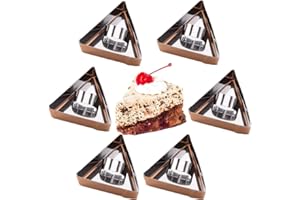 Onepine Lot de 6 Moule à Gâteau Triangle Anneaux de gâteau DIY Moule à gâteau en Acier Inoxydable Idéal pour Mousses et Desserts