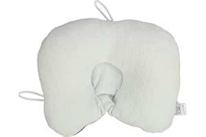 TITA-DONG Drawstring Design U Shaped Prеvents FΙat Hеad Pillow for Sleeping, Newborn Head Pillow for Head and Neck Support, Washable Soft Cozy Breathable Infant Neck Pillow for Home Travel Car (Green)