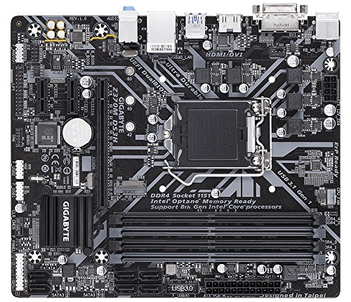 Gigabyte GA-Z370M DS3H - ATX Placa Base  Color Negro