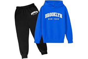 GENERISCH Chándal para niños, chándal deportivo, sudadera de invierno con capucha, conjunto popular estampado, juego de ropa interior informal, disfraz, chándal de verano