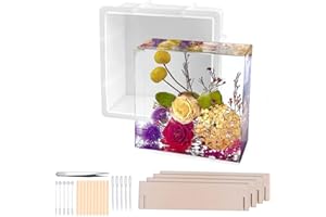 VOMKELA Silikonformen Epoxidharz Groß,Epoxidharz Formen Weihnachten,Resin Silikonform,Geometrische Formen für Harz Handwerk, Buchstütze Form, DIY Home Decor, Harz Kunstwerk(Quadratisch Silikonform Epoxidharz)