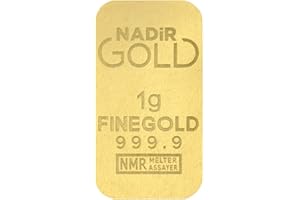 VINEEN Nadir Goldbarren 1 Gramm, LBMA Zertifiziert Mit Hologramm Goldbarren 1 g 1 Gramm Scheckkartenformat Feingold 999.9 geblistert Nadir Gold