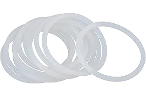 X AUTOHAUX sourcing map 10Uds Blanco Silicona Goma Tórica Junta Sello Empaquetadura para Coche 60mm x 4mm