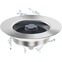3-in-1 Kitchen Sink Drain Strainer - Stainless Steel Pop Up Stopper With Brass Core Anti-Clogging