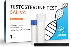 GetTested Testosterone Test Kit for Men and Women, Lab Test, Easy Home Collection, Mail-In Saliva Kit for Digital Results Approx 7-14 Days