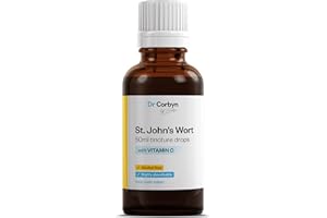 Dr Corbyn St. John's Wort Tincture Drops with Vitamin C - 50ml | St. John's Wort Liquid Extract Enriched with Vitamin C | Highly Absorbable & Alcohol Free