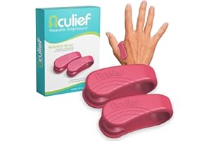 Aculief - Award Winning Natural Headache, Migraine, Tension Relief Wearable – Supporting Acupressure Relaxation, Stress Alleviation, Soothing Muscle Pain – Simple & Effective 2 Pack - (Pink, Regular)