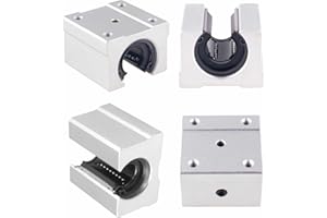 ONLISUM SBR20UU SBR20UU - Juego de 4 bloques de rodamiento de trineo lineal para carriles de guía lineales SBR20UU (diámetro del orificio: 20 mm)