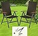 Produktbild MQ 2 Stück GEFLECHT KLAPPSESSEL Braun Rückenlehne 6-Fach Verstellbar Gartenstuhl Klappstuhl POLYRATTAN Stuhl Garten Terrasse Balkon Tüv/GS Geprüft ~cf702 +