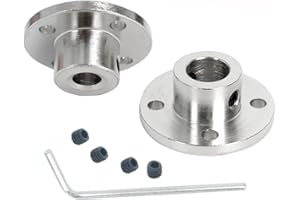 DTMENG 2 Stück Flansch Kupplung Kupplungsverbinder, starres Führungsmodell Kupplungszubehör, 3/4/5/6/8/10/11/12mm Auswahl, Wellenachse Fittings für DIY RC Motoren Wellenkuppler (2, Innendurchmesser 6mm)
