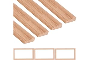 AHANDMAKER 12 st vägggjutning i trä 3D dekorativ träutsmyckning 40 cm timmer kantform för vardagsrum sovrum vägg, bord, skåp