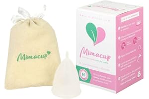Mimacup Copa menstrual, Transparente, talla L