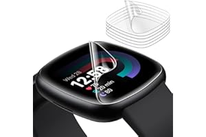 JETech Protector de Pantalla para Fitbit Versa 4/Sense 2, Anti-Arañazos Película de TPU Flexible, HD Transparente, 6 Unidades