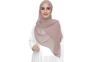 Premium Chiffon Hijab Halsduk Scarf för Dam, Lätt och Tunn Slöja Huvudsjal för Muslimska Kvinnor