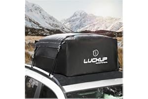 SMONTER 520L 100% Waterproof Durable Rooftop Cargo Carrier Bag,Fits All Cars With Rack or No Rails, 4 heavy duty wide straps and buckles, 18.5 Cubic Ft, Black