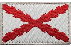 OHRONG Parche de la bandera de España Tercio Morados Viejos, insignia táctica de la moral española (blanco)