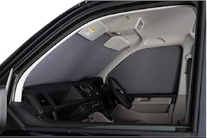 Shore Vans Blackout Curtains Compatible with VW T5 T5.1 T6 T6.1 (Grey, Cab Curtains)