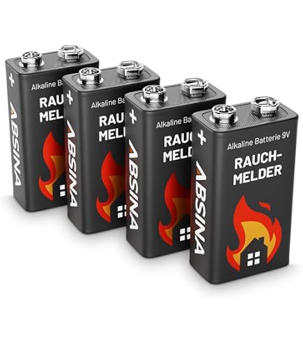 Piles Rechargeables ANSMANN 9V - Lot De 2 - 300 MAh - Faible Autodécharge - Pour Détecteur De Fumée, Jouets, Radio
