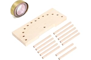 Ruimou 1 Set Wooden Bow Maker, with Wooden Board Sticks,Comes with 4 Different Colored Ribbons,for Crafts DIY Bows Decoration Gifts