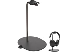 Sanus Sonos Ace Headphones Stand - Premium Stand w/Silicone Cradle Prevents Creasing & Built-in Cable Management w/Magnetic Clip for Fast Charging - Tool-Free Setup - Black Sonos Headphones Holder