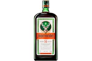‎JÄGERMEISTER Jägermeister – 1 x 1l Premium Kräuterlikör 35% Vol. aus 56 erlesenen Kräutern – Im Eichenfass gelagert – Das Original aus Wolfenbüttel