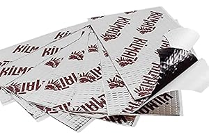 Placas insonorizantes KILMAT para automóviles, de 2 mm de Grosor y 1,7 m2 de Superficie, Aislamiento acústico de Caucho butilo para Coches, Aislamiento y amortiguamiento de Ruidos