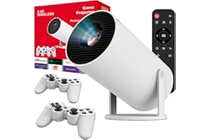 DRQZWP Consola de Videojuegos Retro M300 MAX Mejorada, proyector de Juegos, + 2 Controladores inalámbricos, Consola de Juegos Retro Plug and Play, 20000 Juegos clásicos, Keystone automático, 720P