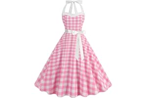 maxToonrain Abito da donna anni '50 a pois vintage anni '50, cocktail party, abito da sera per adulti