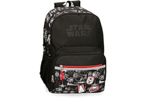 Star Wars Space Mission plecak szkolny, podwójna przegródka, regulowany, czarny, 32 x 45 x 15 cm, poliester, 21,6 l