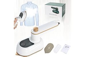 lisseur vapeur, mini fer à vapeur, chauffage rapide 30s, réservoir d'eau 50 ml, rotatif à 90° et 180°, fer repasser voyage, defroisseur+vapeur, nettoyeur vapeur, repassage vertical - blanc
