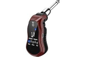 CAMOLA Guitar Headphone Amp Mini Guitar Headphone Amplifier Pocket Plug Guitar Amplifier Rechargeable BT Receiver With Clean Chorus Flanger Metal and Wah 5 Effects for Electric Guitar