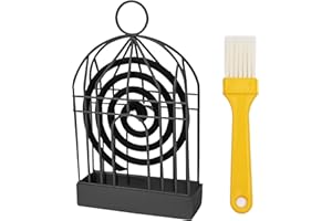 LETTERASHQP Kreativer Moskito Spulenhalter,Kreativer Moskito Spulenhalter,Metall Moskito Spulenhalter Metall Anti-Mücken Spirale Halter Schmetterlings Exterieur Design für Hause und draußen- Schwarz